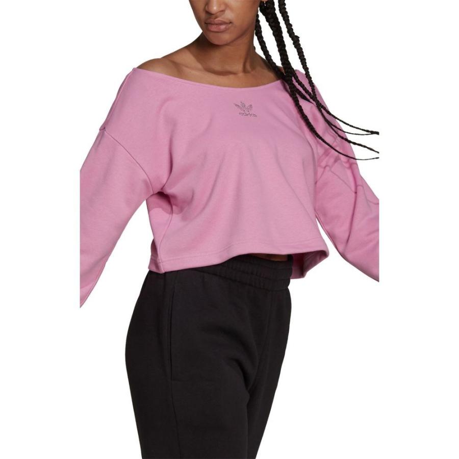 激安正規 Orchid Bliss Sweatshirt Embellished Slouchy トップス スウェット トレーナー レディース Originals Adidas アディダス スウェット トレーナー アディダス Originals Adidas トップス Meorboston Org
