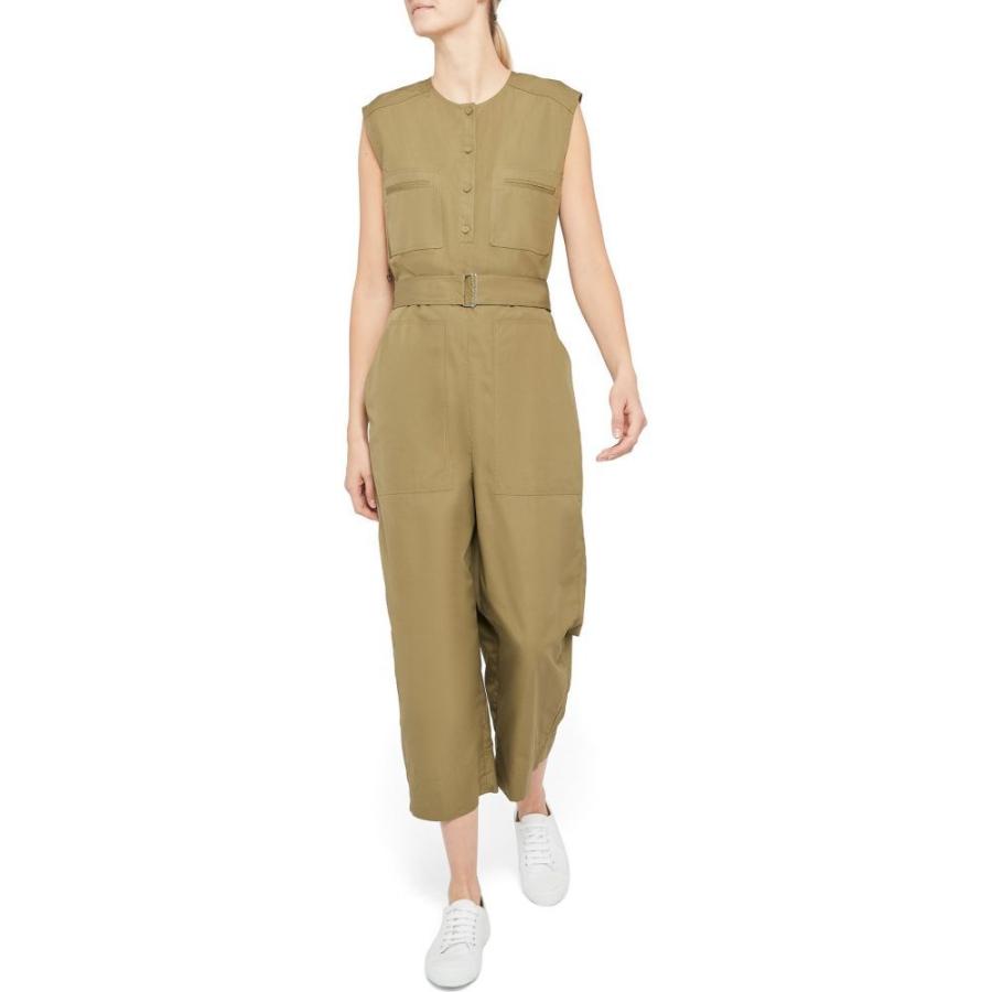 お1人様1点限り セオリー Theory レディース オールインワン ジャンプスーツ ワンピース ドレス Belted Cargo Jumpsuit Olive Fx 予約販売品 Www Aproniaperu Com