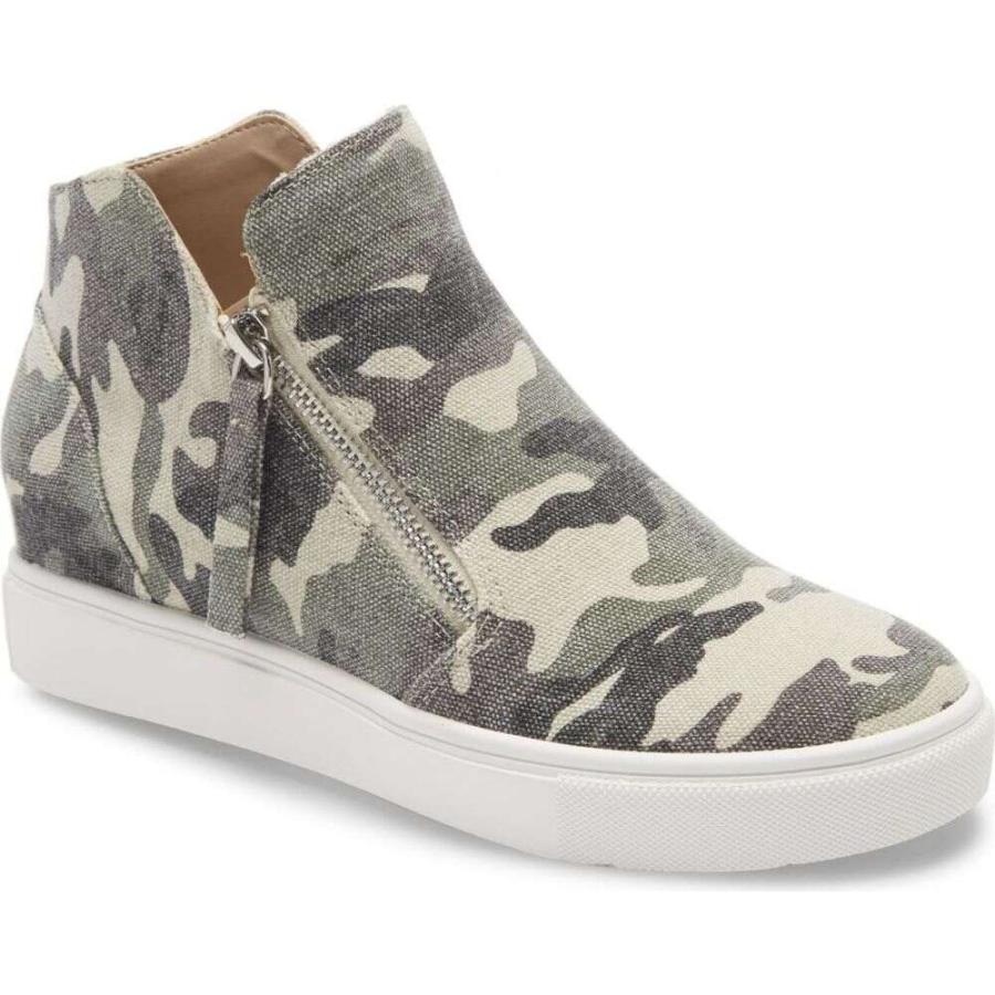 数量限定セール スティーブ マデン STEVE MADDEN レディース スニーカー ハイカット シューズ・靴 Caliber High Top Sneaker Green Camo, 横島町 aa470dc1