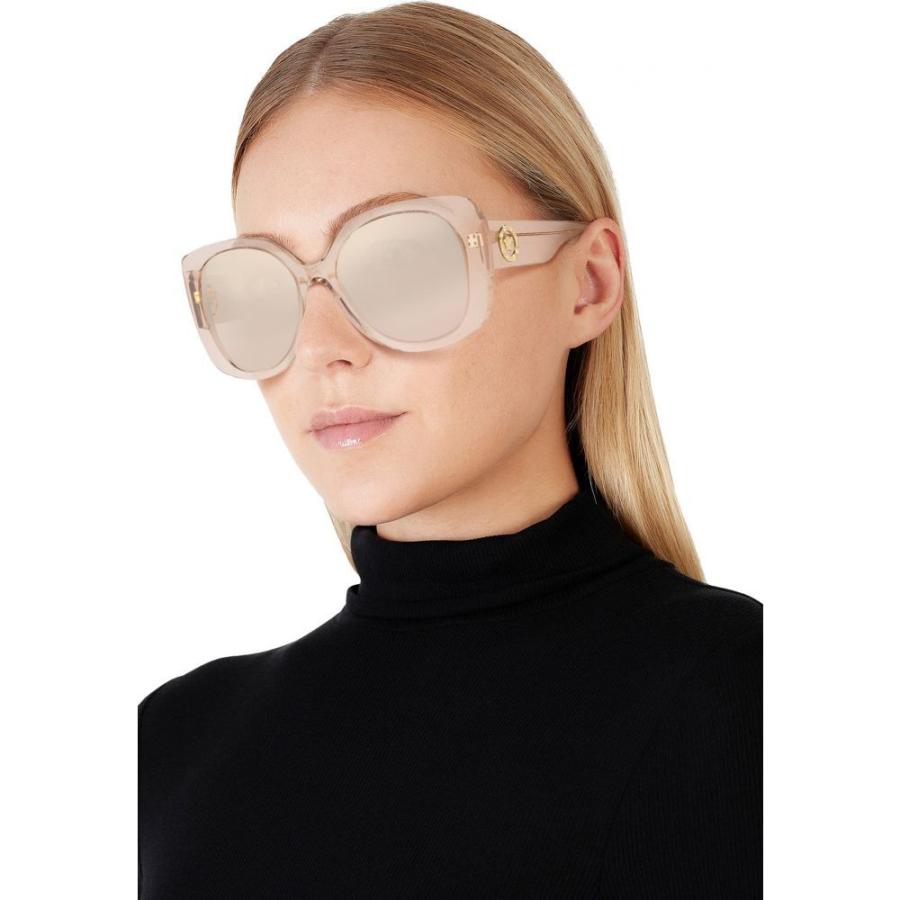 安い 56mm メガネ サングラス レディース Versace ヴェルサーチ レディース メガネ サングラス ヴェルサーチ Versace Butterfly Gold Pink Brown Transparent Sunglasses 財布 帽子 ファッション小物 Knowledge21 Com