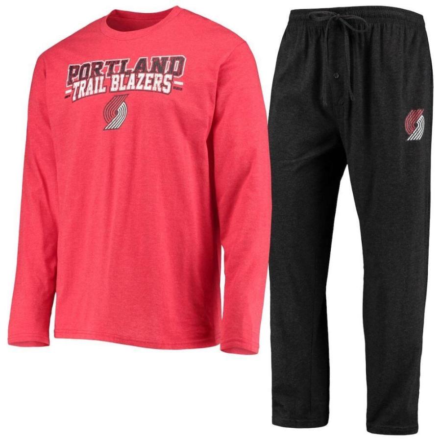 ファストファッション通販サイト コンセプト スポーツ Concepts Sport メンズ 長袖tシャツ Concepts Sport Black Red Portland Trail Blazers Long Sleeve T Shirt Pants Sleep Set Red 北京五輪が閉幕 Kotor Travel