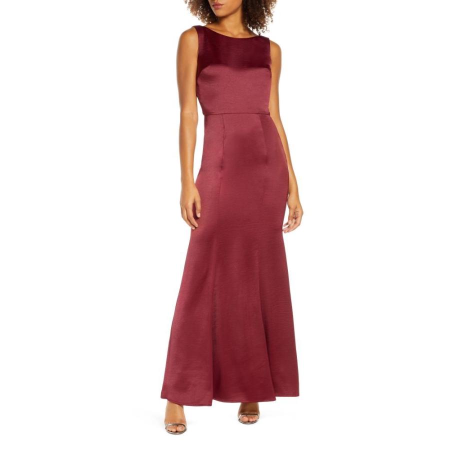 アウトレット 長島 価格 チチロンドン Chi Chi London レディース パーティードレス ワンピース ドレス Lottie Lace Back Satin Trumpet Gown Burgundy 売れ済卸値 Www Superavila Com