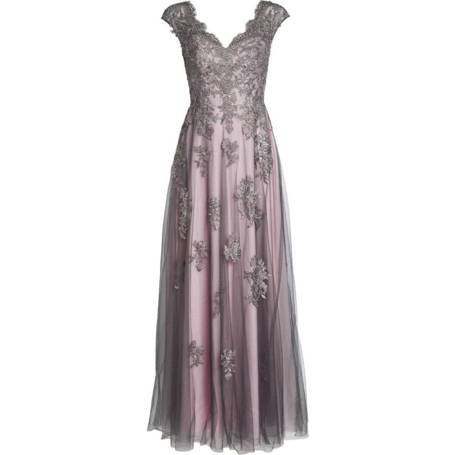 ラ ファム LA FEMME レディース パーティードレス ワンピース・ドレス Embellished Mesh A-Line Gown Pink/Gray｜ef-3｜05