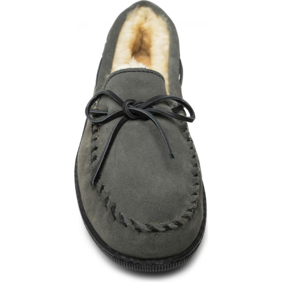 公式クリアランス ミネトンカ Minnetonka メンズ スリッパ モカシン シューズ 靴 Tilden Moccasin Slipper Grey Suede 上品 Jreinaldo Pt