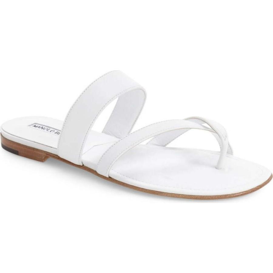 国内配送 マノロブラニク Manolo Blahnik レディース サンダル ミュール シャワーサンダル シューズ 靴 Slide Sandal White 売り尽 Skylanceronline Com