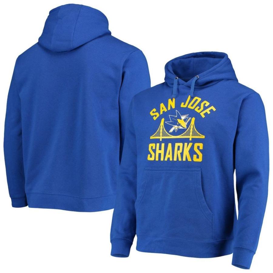 【高額売筋】 メンズ FANATICS ファナティクス パーカー Royal Hoodie Pullover Warriors Sharks Jose San Royal Branded Fanatics トップス パーカー