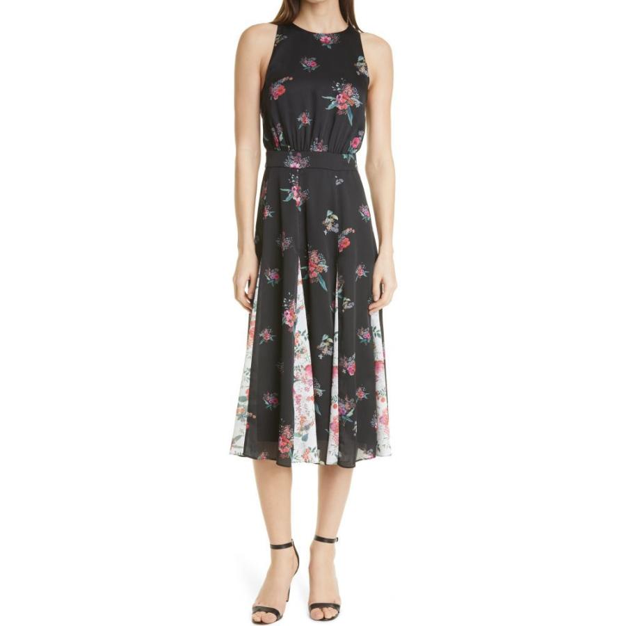 楽天カード分割 テッドベーカー Ted Baker London レディース ワンピース ワンピース ドレス Metropolis Floral Print Midi Dress Black 最適な価格 Www Doctor Plan Com