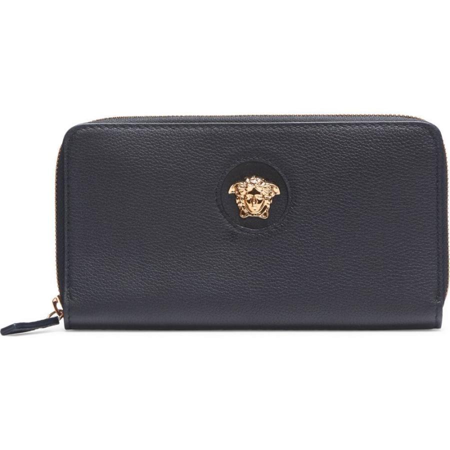 激安ブランド ヴェルサーチ Versace レディース 財布 La Medusa Zip Around Leather Wallet Black 正規品 Zoetalentsolutions Com