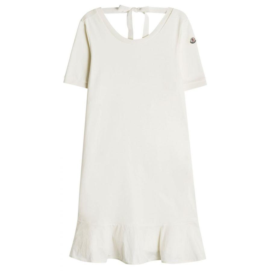 モンクレール Moncler レディース ワンピース ワンピース ドレス Cotton Dress With Selftie Fastening White Unipymes Com