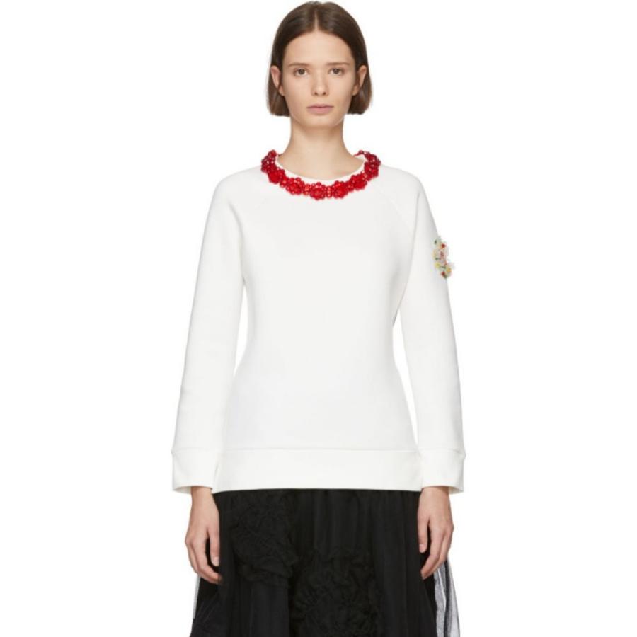モンクレール Moncler Genius レディース スウェット トレーナー トップス 4 Moncler Simone Rocha White Necklace Sweatshirt Autoliftpartsplus Com