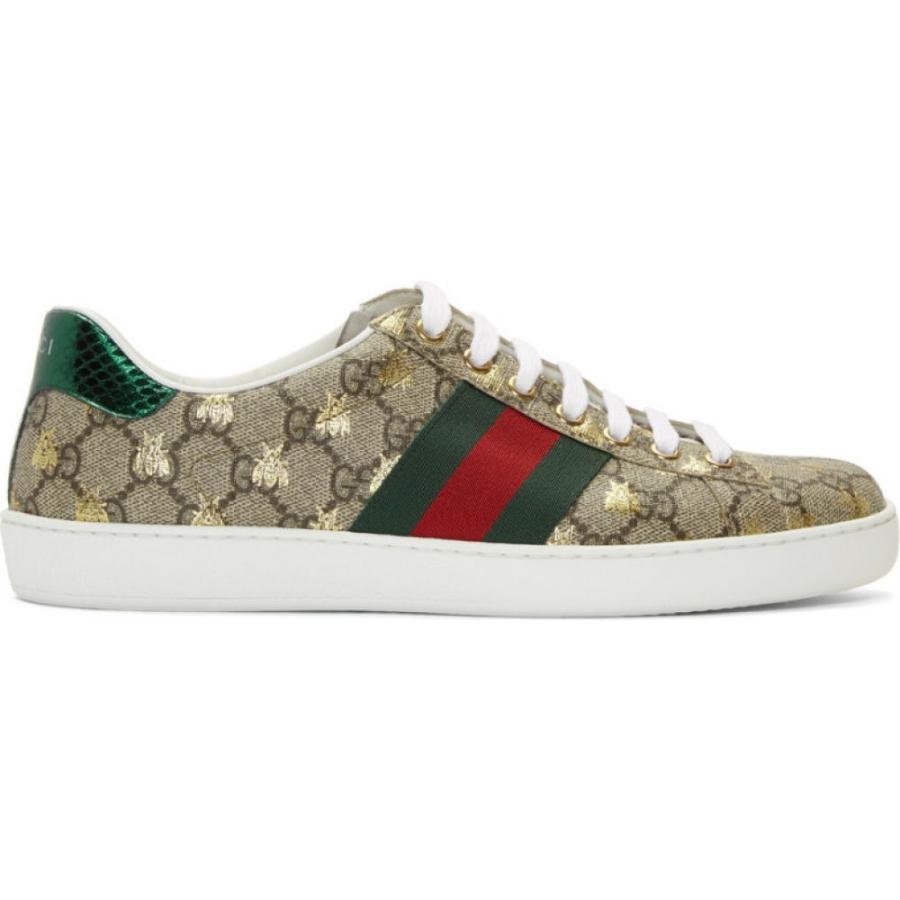 ファッションなデザイン メンズ スニーカー グッチ Gucci シューズ 靴 Sneakers Ace Bees Supreme Gg Brown Beige シューズ 靴 スニーカー メンズ Gucci グッチ シューズ Smssvg Org