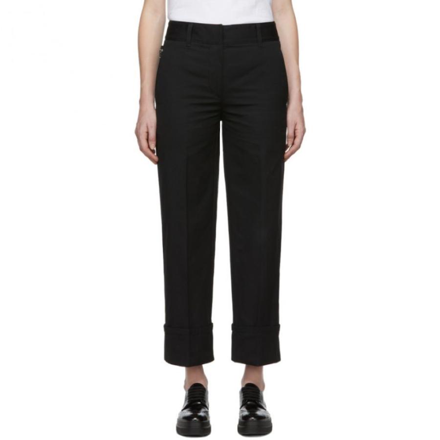 プラダ Prada レディース ボトムス パンツ Black Cotton Pocket Logo Trousers Prettyfunnyballoons Com