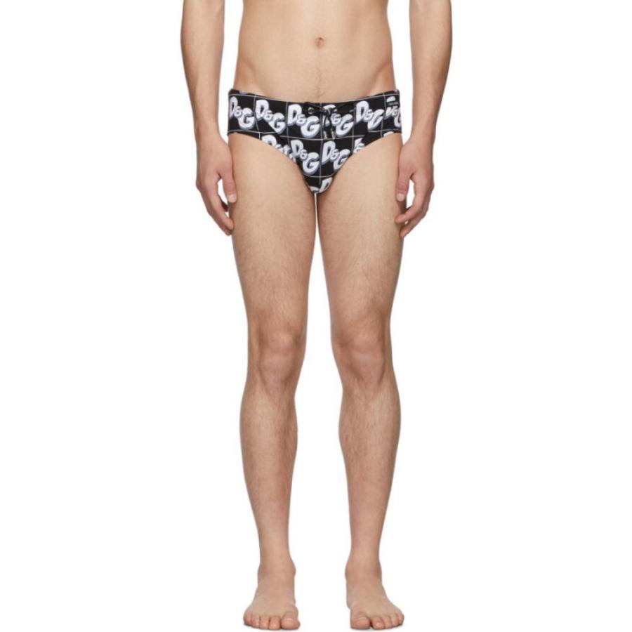 ドルチェ ガッバーナ Dolce Gabbana メンズ 海パン 水着 ビーチウェア Black All Over D G Print Swim Briefs Black Www Ryterna Com