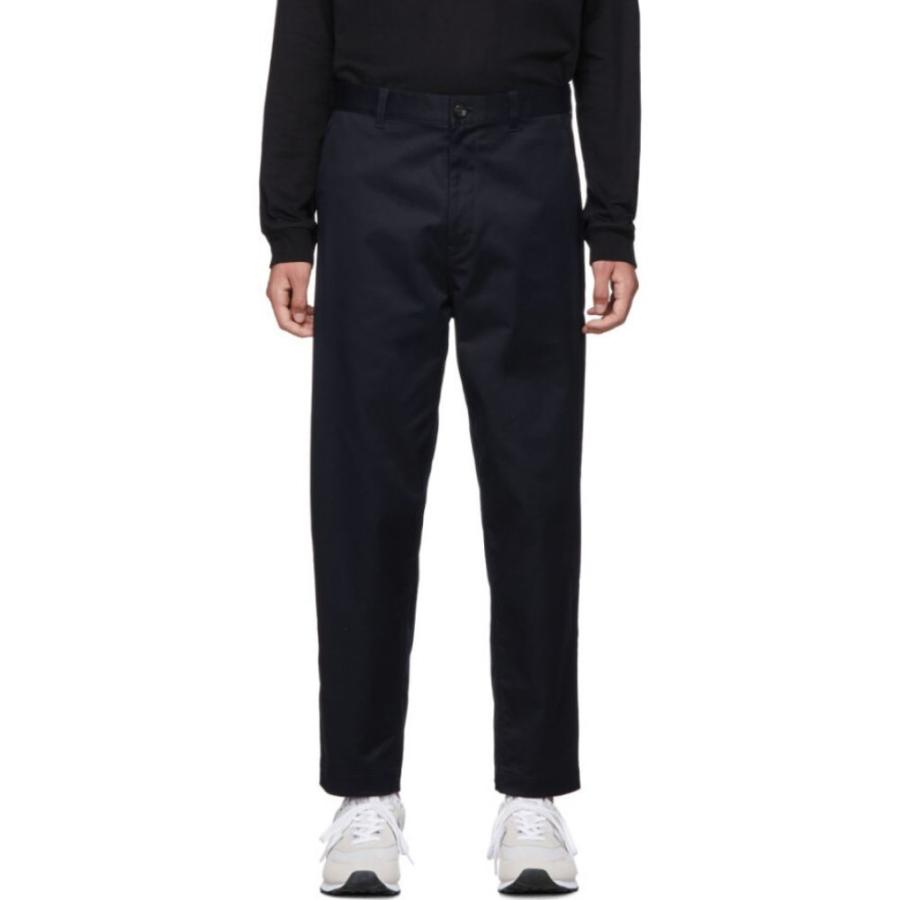コム デ ギャルソン Comme Des Garcons Homme メンズ ボトムス パンツ Navy Cotton Twill Trousers Navy Jsonic Ca