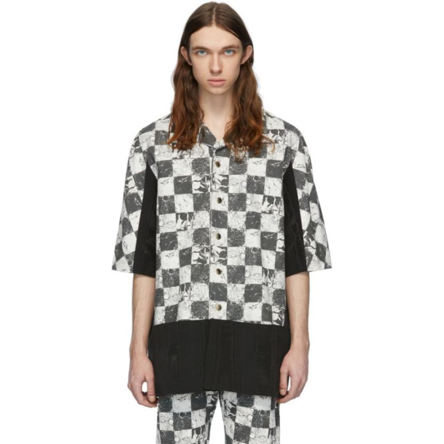 パロモ スペイン Palomo Spain メンズ 半袖シャツ Black トップス ファッション White Black White Printed Short