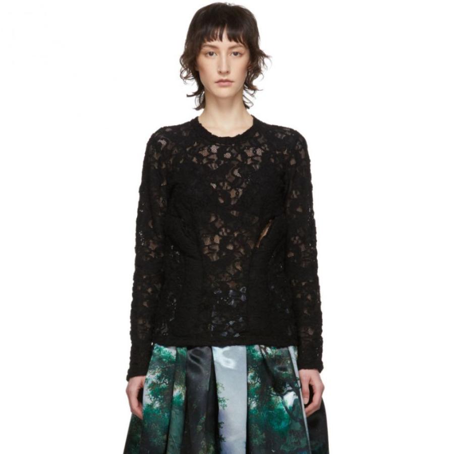 コム デ ギャルソン Comme Des Garcons レディース ブラウス シャツ トップス Black Padded Lace Blouse Black Kpkec Com