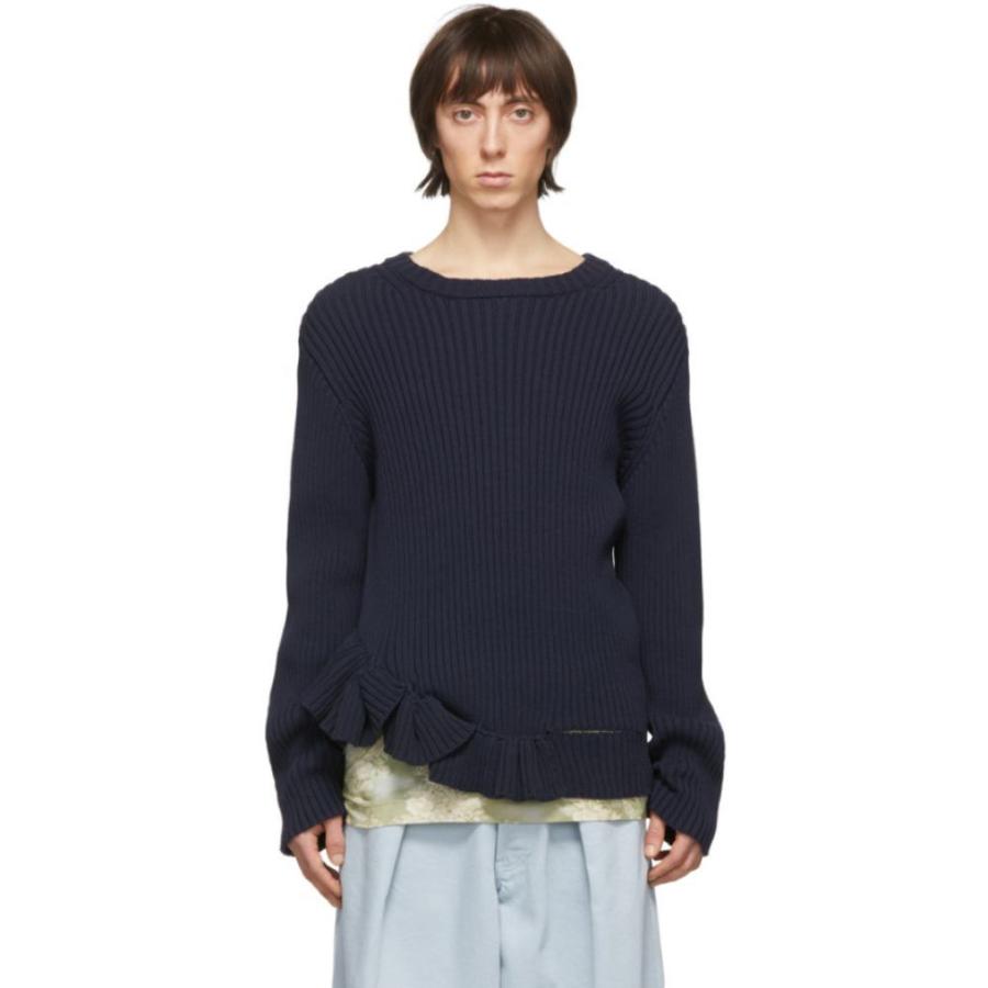 ドリス ヴァン ノッテン Dries Van Noten メンズ ニット セーター トップス Navy Crewneck Sweater Navy Hc 1358m1090 フェルマート エフ Fermart Ef 通販 Yahoo ショッピング
