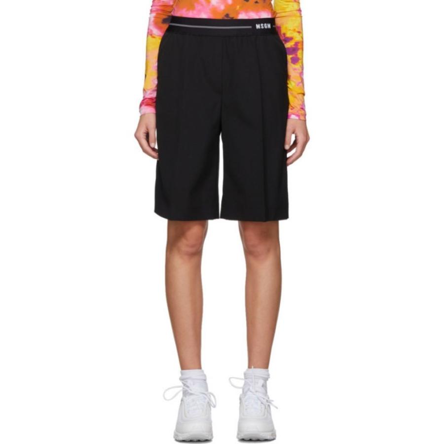 エムエスジーエム Msgm レディース ショートパンツ バミューダ ボトムス パンツ Black Logo Bermuda Shorts Black Revoke Teslathemes Com