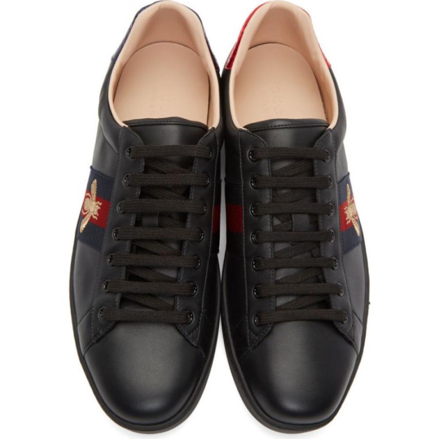 高価値 グッチ Gucci スニーカー Black Sneakers Bee Embroidered Ace Black シューズ 靴 スニーカー メンズ Gucci グッチ シューズ 靴 メンズ シューズ Daihikaku Jp