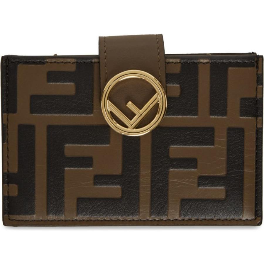 フェンディ レディース Forever カードケース 名刺入れ Card Forever Fendi Is カードホルダー Card Holder Brown F Black