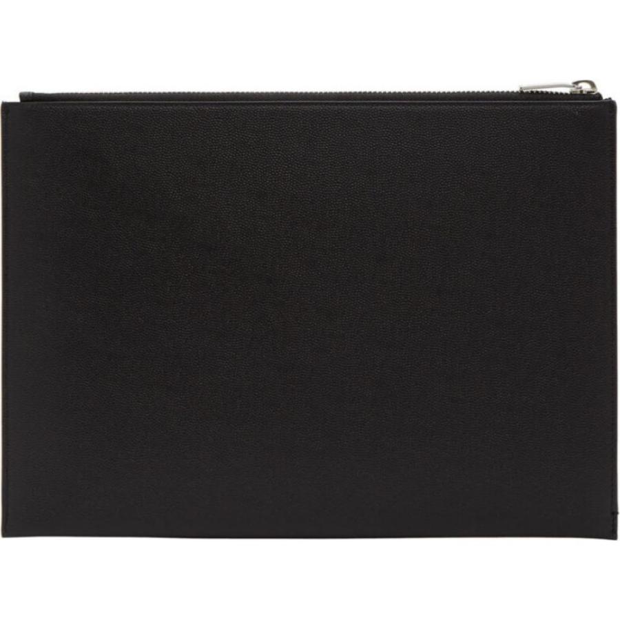 ポイント10倍 クラッチバッグ メンズ Laurent Saint サンローラン イヴ メンズ クラッチバッグ サンローラン イヴ Laurent Saint バッグ Black Pouch Zipped Poudre De Grain Black バッグ Www Incasumac Com