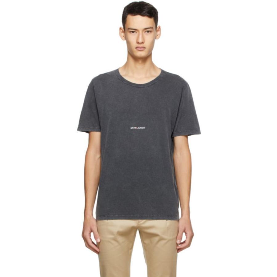 若者の大愛商品 Tシャツ サンローラン Laurent Saint メンズ Black Washed T Shirt Gauche Rive Grey トップス Tシャツ メンズ Laurent Saint サンローラン トップス Tシャツ カットソー Smssvg Org