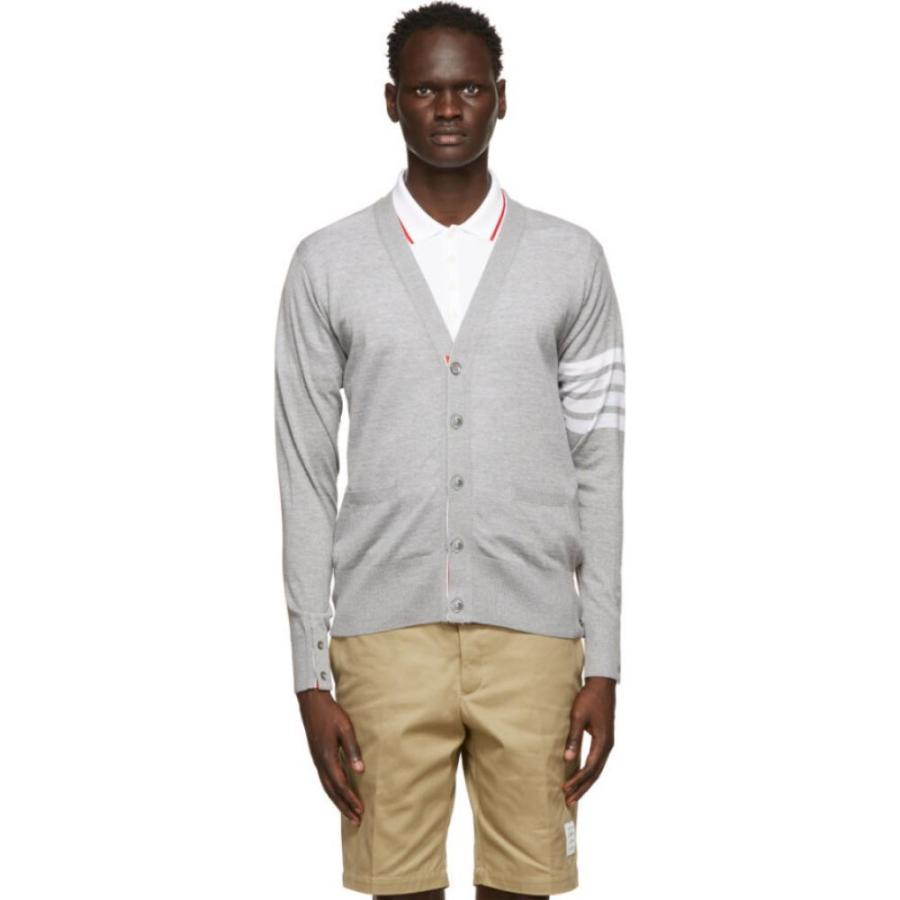 新品本物 カーディガン メンズ Browne Thom ブラウン トム トップス メンズ カーディガン ブラウン トム Browne Thom トップス Grey Light Cardigan 4 Bar Merino Grey トップス Psychologyofmarketing Org