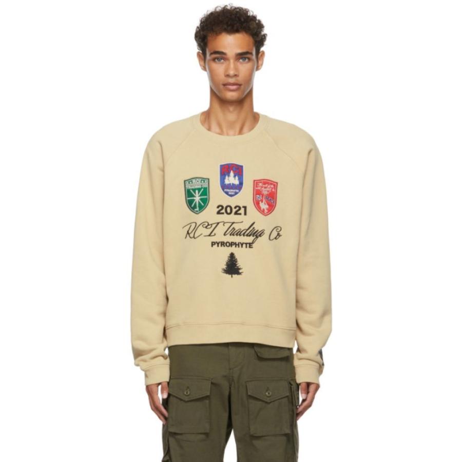 気質アップ Reese Cooper リースクーパー スウェット トレーナー メンズ リースクーパー Reese Cooper メンズ スウェット トレーナー トップス Patches Embroidered Sweatshirt Khaki トップス