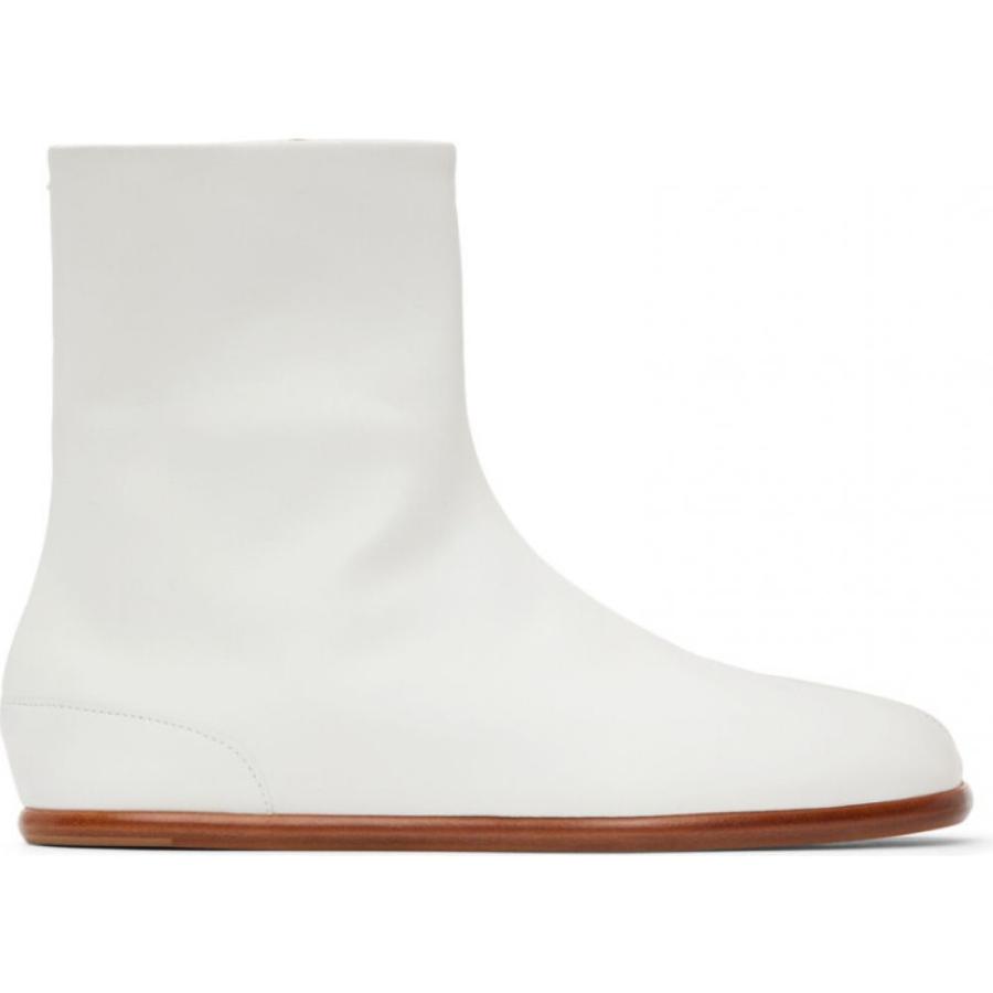 3年保証 マルジェラ メゾン Margiela Maison ブーツ Natural Boots Tabi Flat White シューズ 靴 ブーツ メンズ Margiela Maison マルジェラ メゾン メンズ ブーツ Smssvg Org