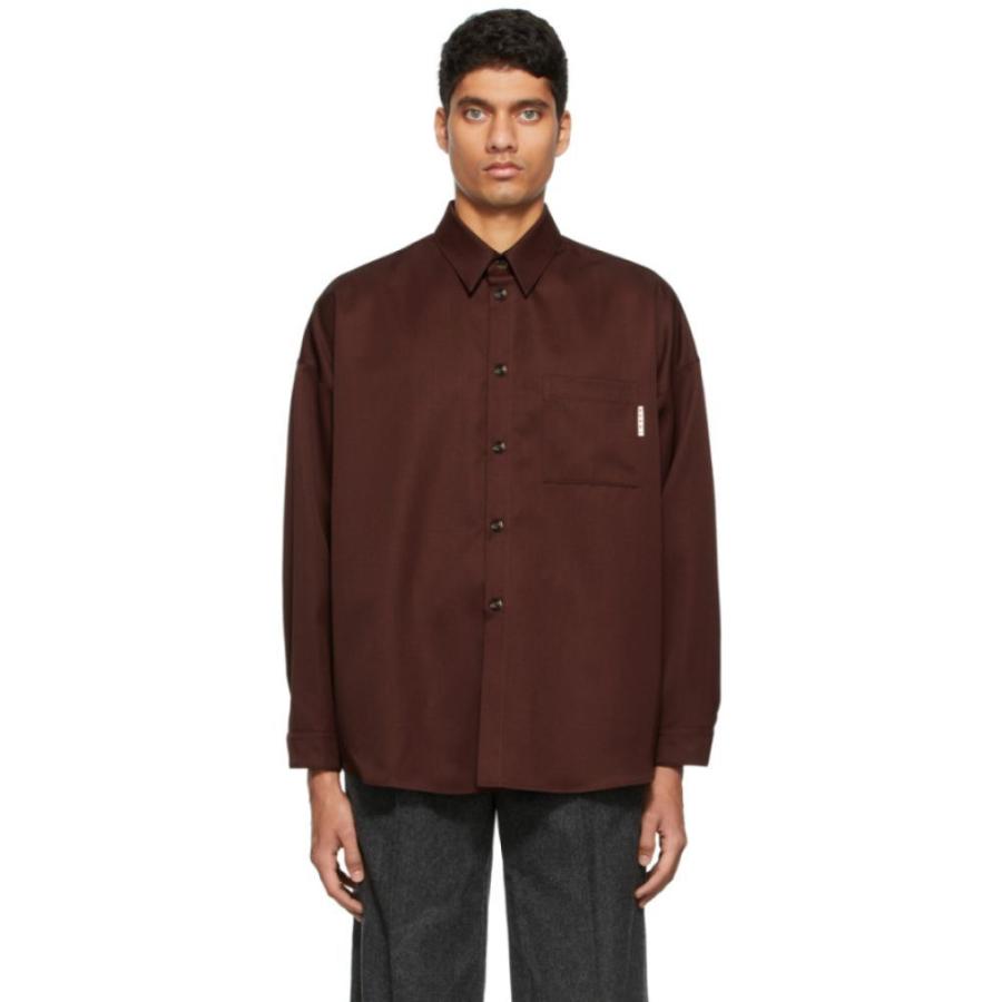 激安正規 Marni Eggplant Shirt Yarn Dyed Burgundy トップス シャツ メンズ Marni マルニ トップス メンズ シャツ マルニ シャツ カジュアルシャツ Upzambia Org