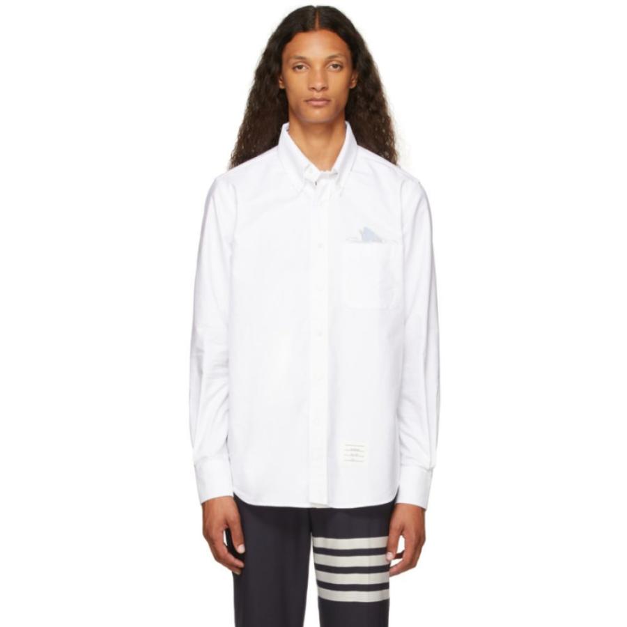 22春夏新作 White トップス ワイシャツ シャツ メンズ Browne Thom ブラウン トム トップス メンズ シャツ ブラウン トム Browne Thom Oxford White Shirt Embroidery Water Of Out Fish シャツ カジュアルシャツ Smssvg Org