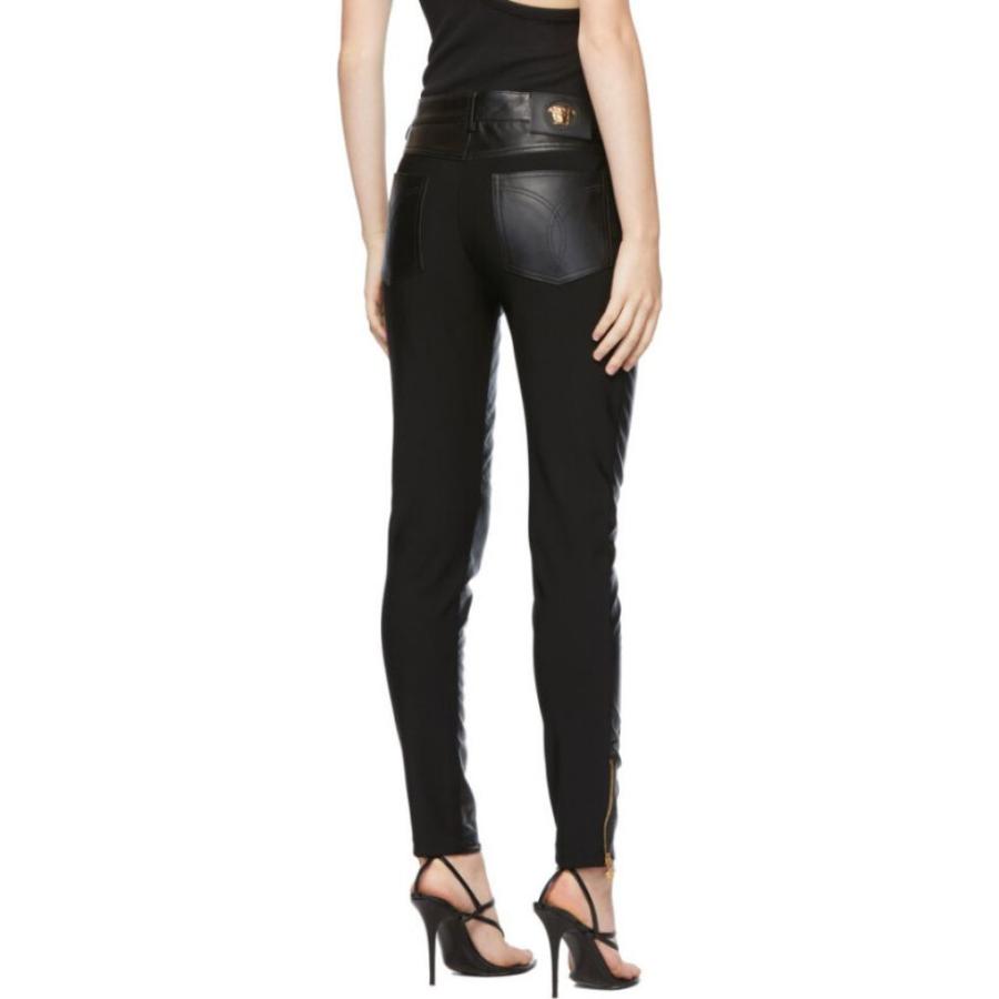 ヴェルサーチェ Versace レディース ボトムス・パンツ レザーパンツ Black Leather Medusa Pants Black｜ef-3｜03