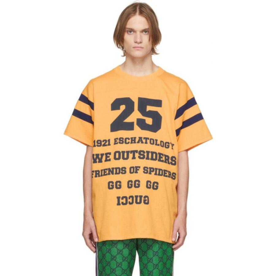 人気沸騰ブラドン メンズ Gucci グッチ トップス メンズ Tシャツ グッチ Gucci Tシャツ Yellow T Shirt 25 Orange トップス Tシャツ カットソー Frgimpresaedile It