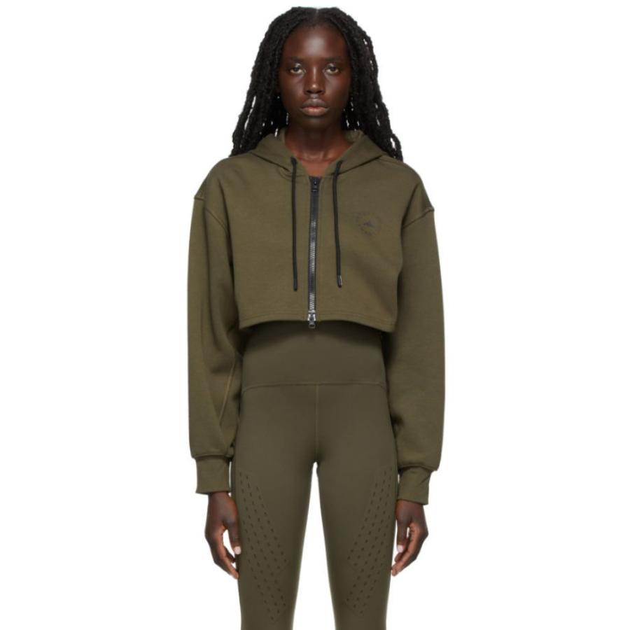 見事な レディース パーカー アディダス Mccartney Stella By Adidas アディダス Khaki Dark Hoodie Zip Cropped Sc Khaki トップス クロップド パーカー レディース Mccartney Stella By Adidas トップス Fenixanimalcare Com
