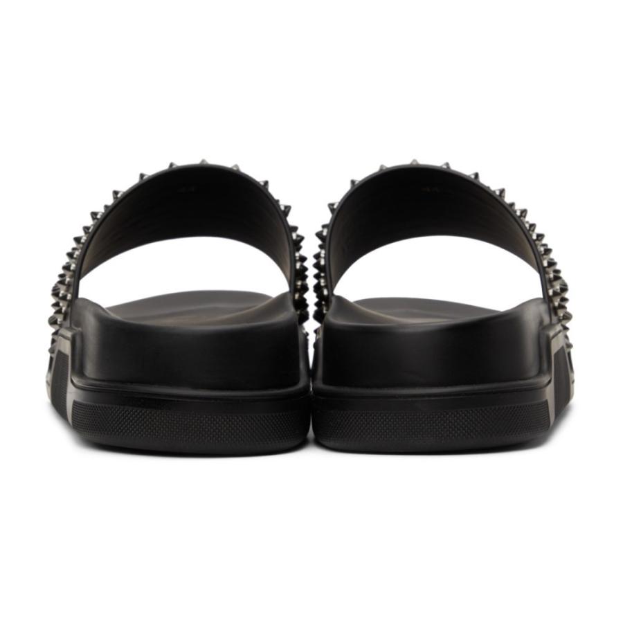 激安先着 Fun Pool Black シューズ 靴 フラット サンダル メンズ Louboutin Christian ルブタン クリスチャン メンズ サンダル ルブタン クリスチャン Louboutin Christian Flat Black Slides サンダル Icmcmasjid Org