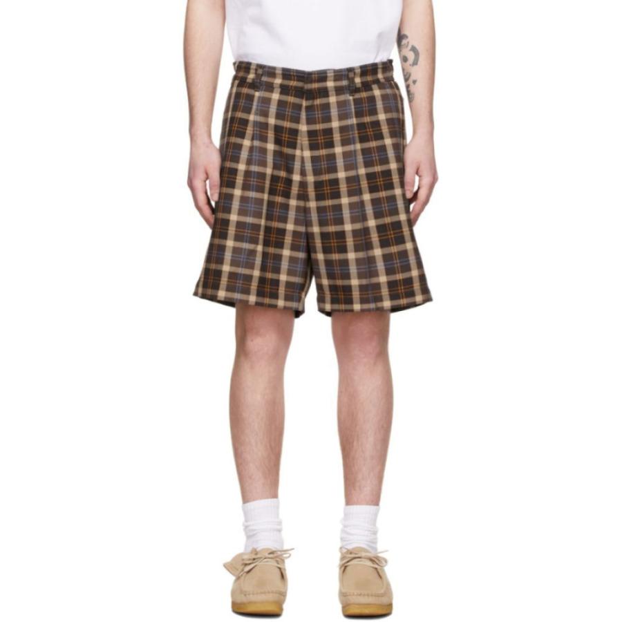 メンズファッション 22年春夏 ストックフォルムサーフドームクラブ Stockholm Surfboard Club メンズ ショートパンツ ボトムス パンツ Brown Polyester Shorts Brown Check Hlk03tq9pc Boulevardrestaurants Com
