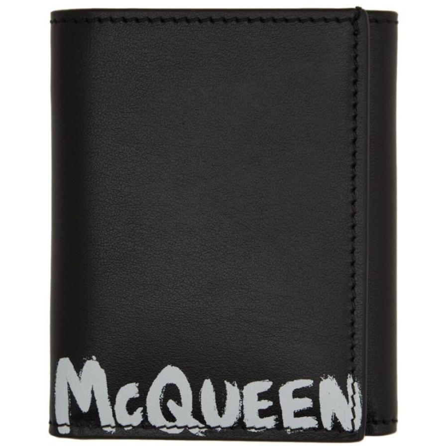 22最新のスタイル 財布 メンズ Mcqueen Alexander マックイーン アレキサンダー メンズ 財布 マックイーン アレキサンダー Mcqueen Alexander 三つ折り Black White Wallet Trifold Logo Black 財布 Oyostate Gov Ng