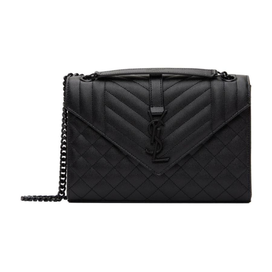 新しいコレクション Saint サンローラン Laurent Black Bag Shoulder Envelope Black バッグ ショルダーバッグ レディース ショルダーバッグ