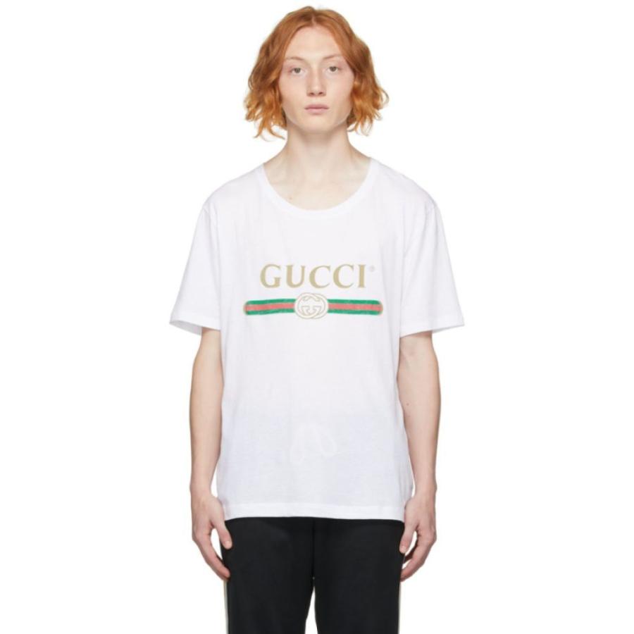 グッチ Gucci メンズ Tシャツ トップス White Logo T Shirt White Hc m フェルマート エフ Fermart Ef 通販 Yahoo ショッピング
