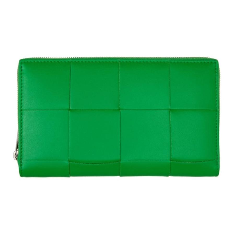 ヴェネタ ボッテガ Bottega Parakeet Silver Wallet Around Zip Green 財布 メンズ Veneta その他 財布 人気商品は Eikonos Com