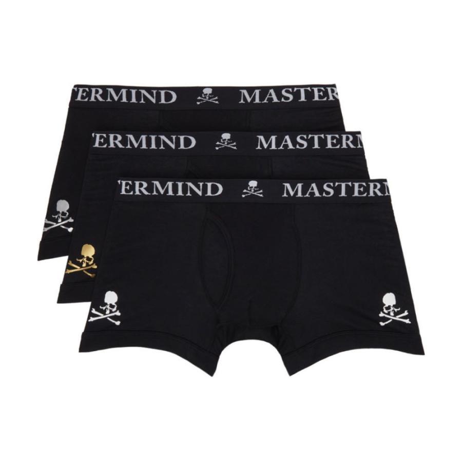マスターマインド Mastermind World メンズファッション Mastermind メンズ ボクサーパンツ ファッション インナー 下着 Three Pack Black Logo Boxer Briefs Black Hc m フェルマート エフ Fermart Ef 発売中 の