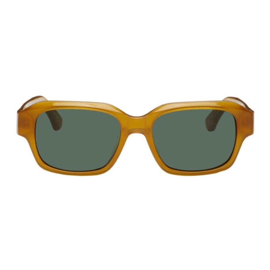 ドリス ヴァン ノッテン Dries Van Noten メンズ メガネ・サングラス Brown Linda Farrow Edition Rectangular Sunglasses Caramel/Nickel/Grey :hc-222358m134044:フェルマート エフ fermart