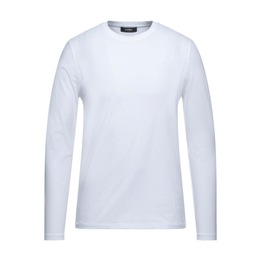 ALPHA STUDIO アルファス テューディオ Tシャツ メンズアルファス テューディオ ALPHA STUDIO メンズ Tシャツ トップス T-shirts White