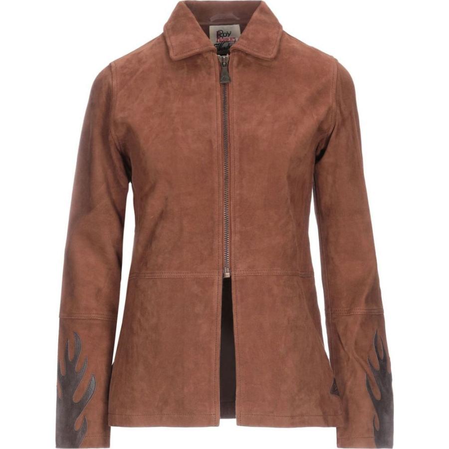 通販 相場 ロイロジャース Roy Roger S レディース レザージャケット アウター Leather Jacket Brown 国内在庫 Marcelvanhattem Com Br