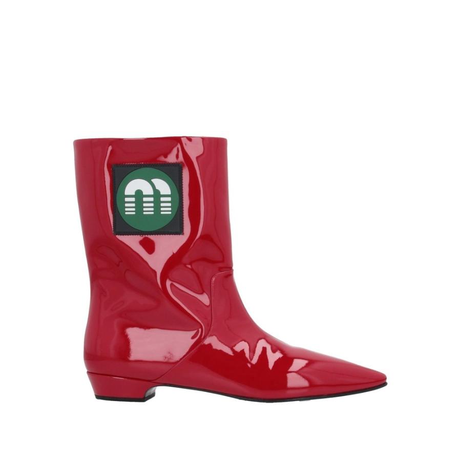 話題の行列 ミュウミュウ シューズ 靴 レディース ブーツ ミュウミュウ Miu Miu Miu Red Boot Ankle シューズ 靴 ショートブーツ ブーツ レディース Miu ブーツ