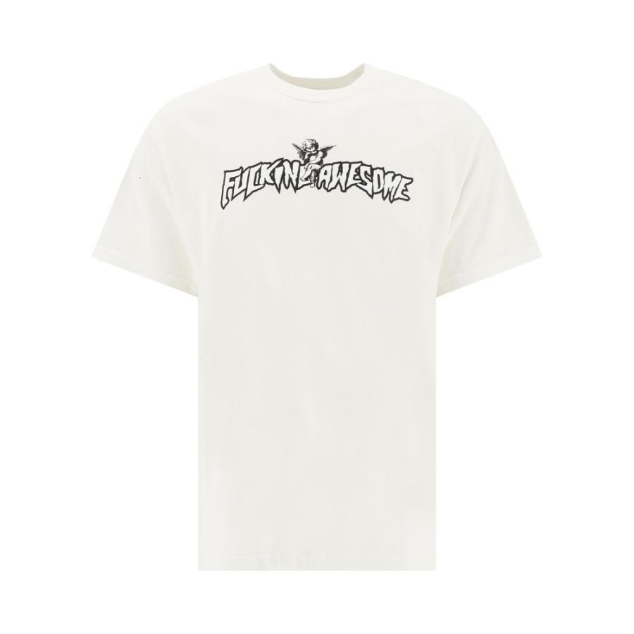 新品同様 ファッキングオーサム White T-Shirt "Filigree" トップス Tシャツ メンズ Awesome Fucking 半袖