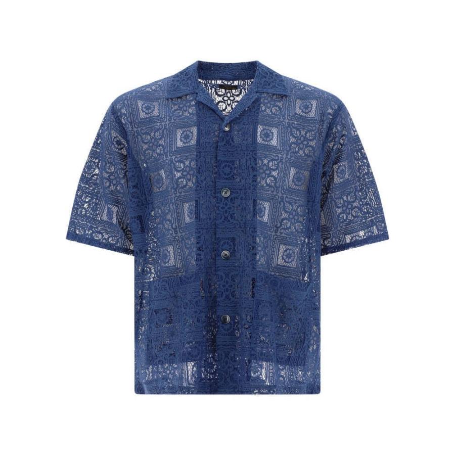 品質検査済 ニードルズ Blue Shirts トップス シャツ メンズ Needles 長袖 サイズ M Baskincoffee Vicom Corp Com