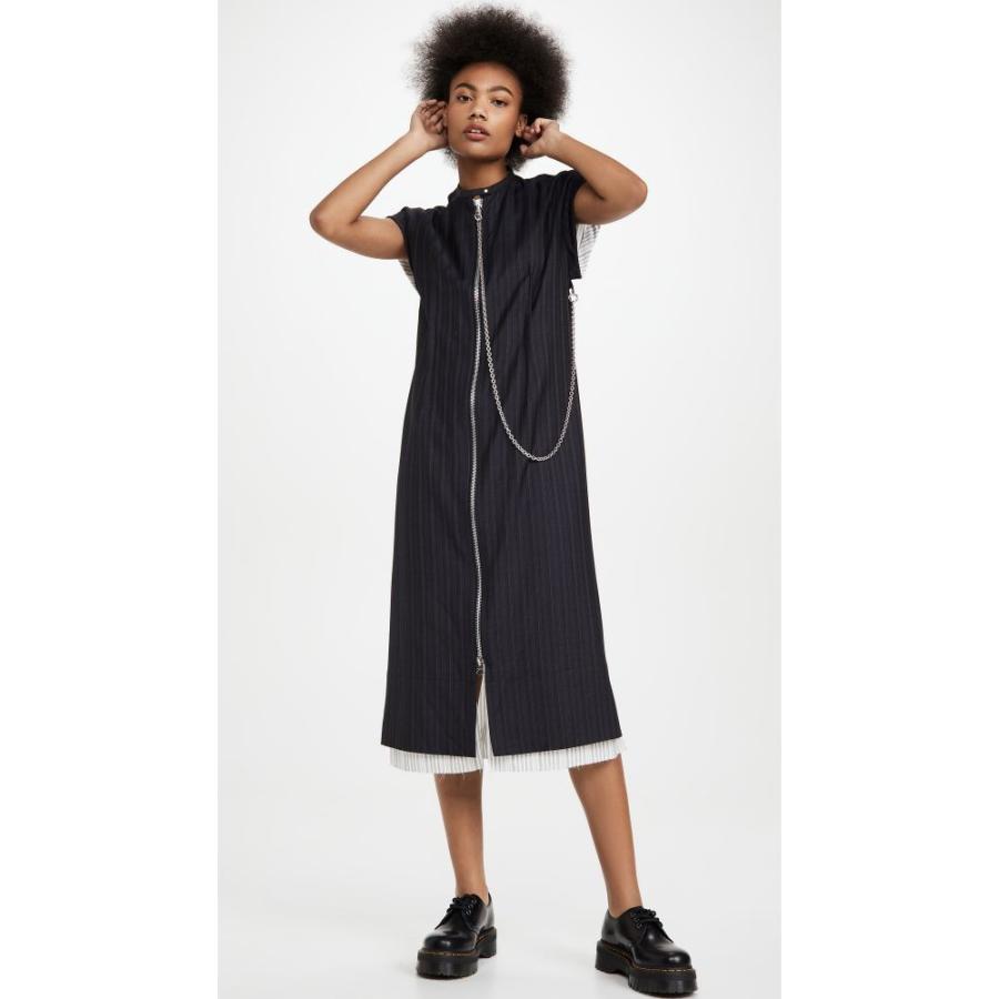 アクネ ストゥディオズ Acne Studios レディース ワンピース ワンピース ドレス Di Pinstripe Dress Navy Blue Apaproduction Fr
