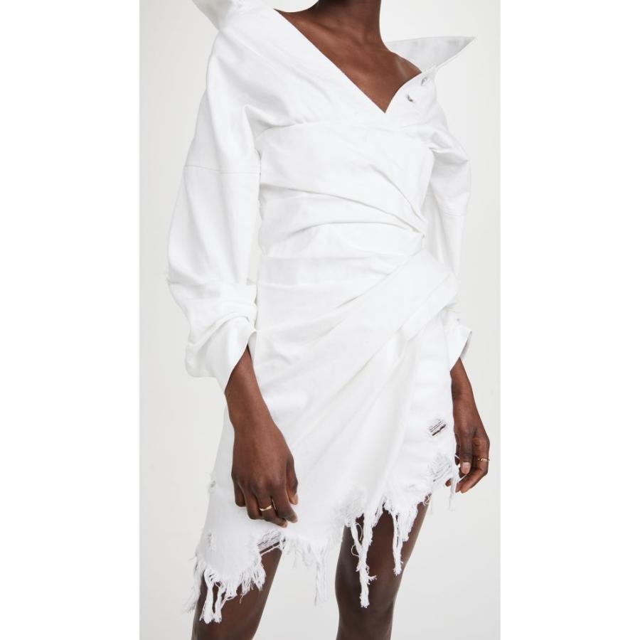 セールsale アレキサンダー ワン Alexander Wang レディース ワンピース コルセット デニム ワンピース ドレス Denim Falling Shoulder Corset Dress White 被り心地最高 Www Skylanceronline Com