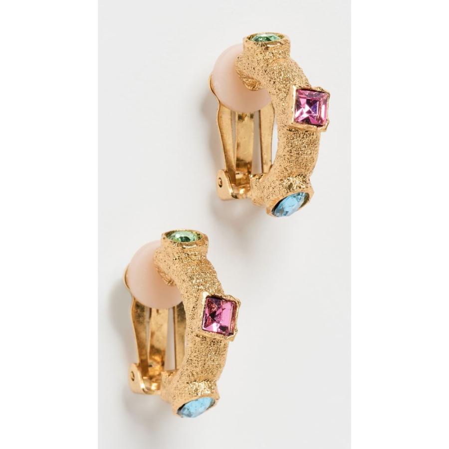 Kenneth Jay Lane ケネスジェイレーン イヤリング・ピアスケネスジェイレーン Kenneth Jay Lane レディース イヤリング・ピアス Antiqued G0ld Earrings with Light Multic0l0r Gemst0nes G0ld